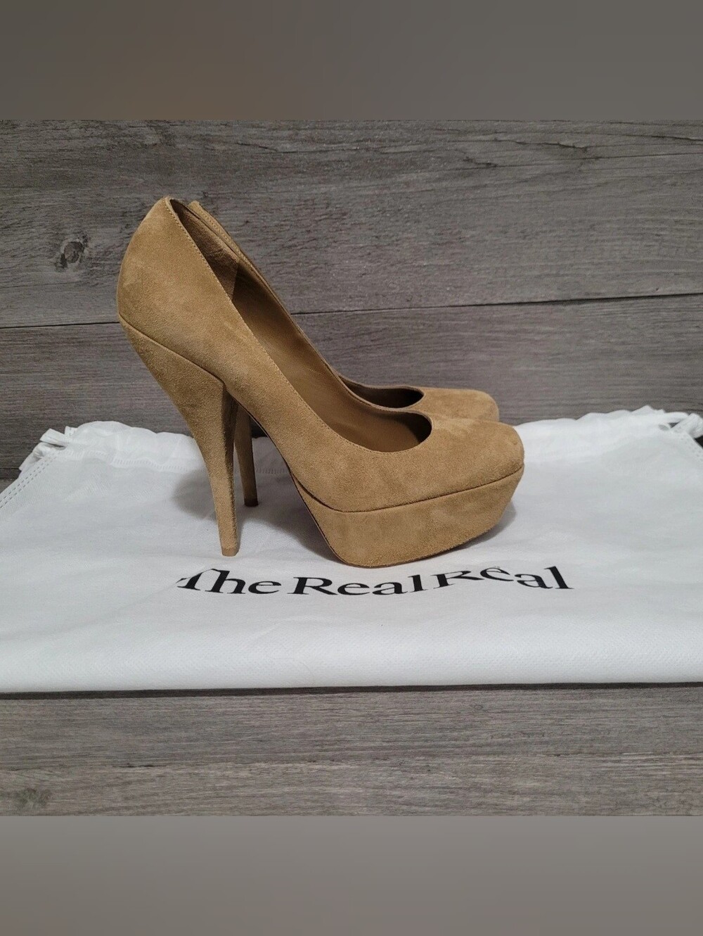 Yves Saint Laurent Palais Round toe Heels Pumps Women's Size 6.5 (36.5) Brown